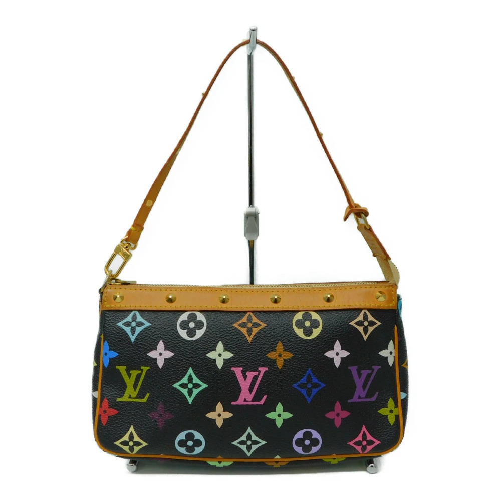 LOUIS VUITTON Pochette Accessoires Monogram Multicolor Noir Black Handbag